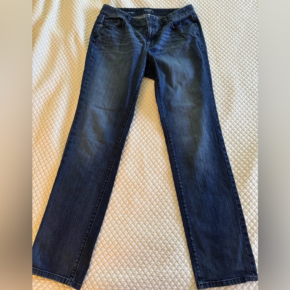 LOFT Dark Blue Straight Leg Jeans